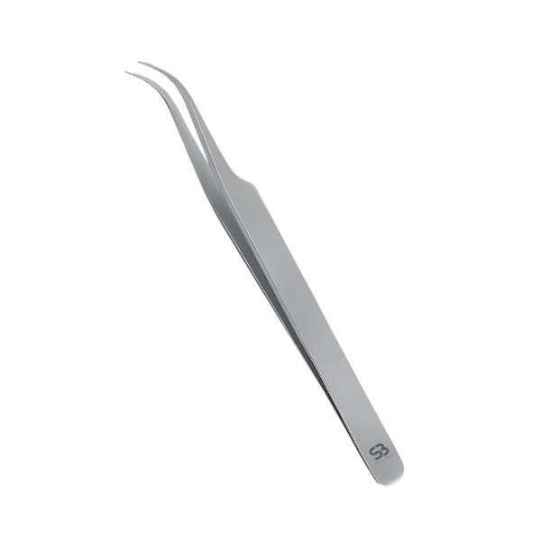 Round Tweezers with Curved Tip