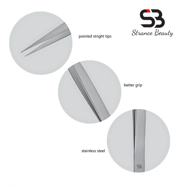 Pointed Straight Tweezers - Image 2