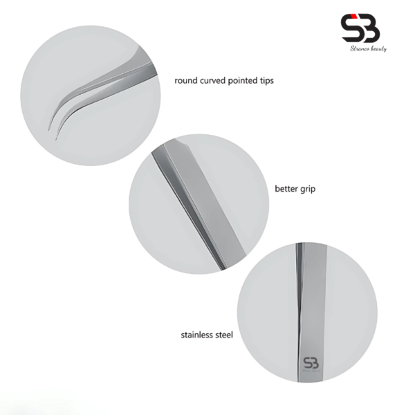 Round Tweezers with Curved Tip - Image 2