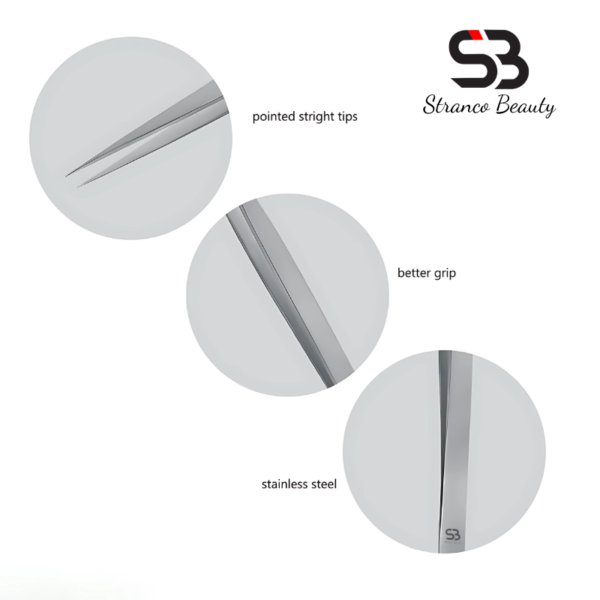 Very Fine Slim Tweezers with Straight Tip - Image 2